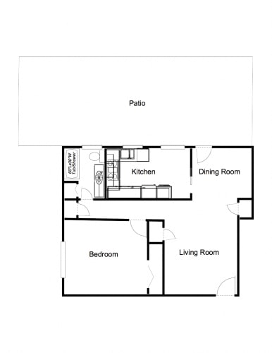 Floor Plan  1 Bedroom floor plan for 848 Blair Avenue