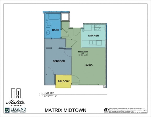 Floor Plan  Matrix Midtown Unit 202