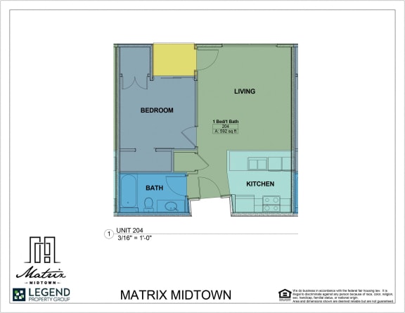 Floor Plan  Matrix Midtown Unit 204