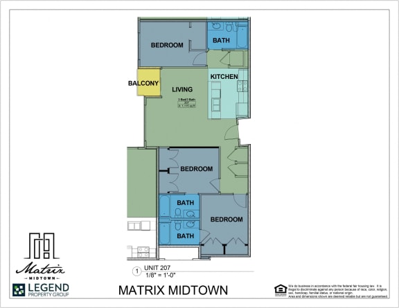 Floor Plan  Matrix Midtown Unit 207