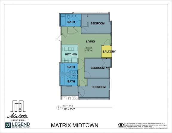 Floor Plan  Matrix Midtown Unit 210