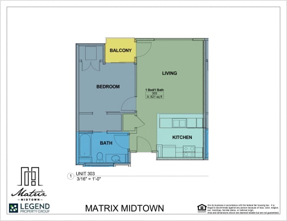 Floor Plan  Matrix Midtown Unit 303