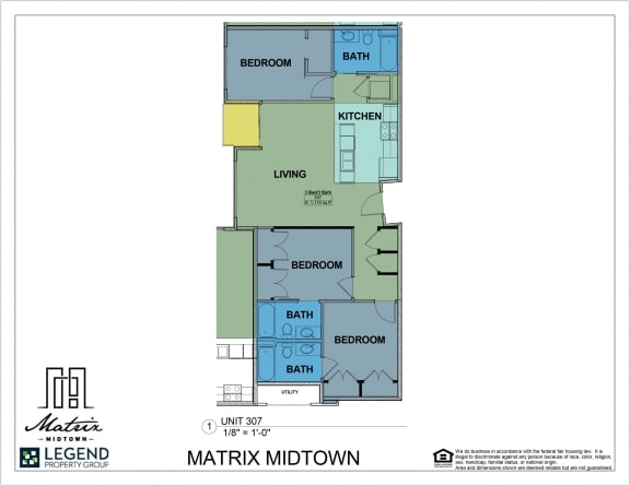 Floor Plan  Matrix Midtown Unit 307