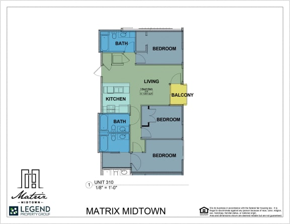 Floor Plan  Matrix Midtown Unit 310