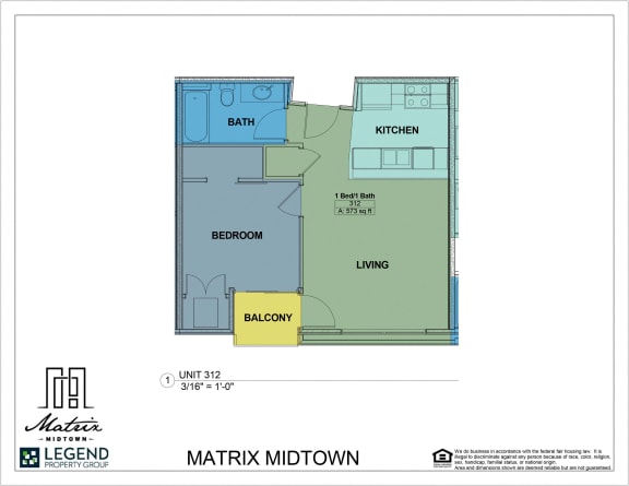 Floor Plan  Matrix Midtown Unit 312