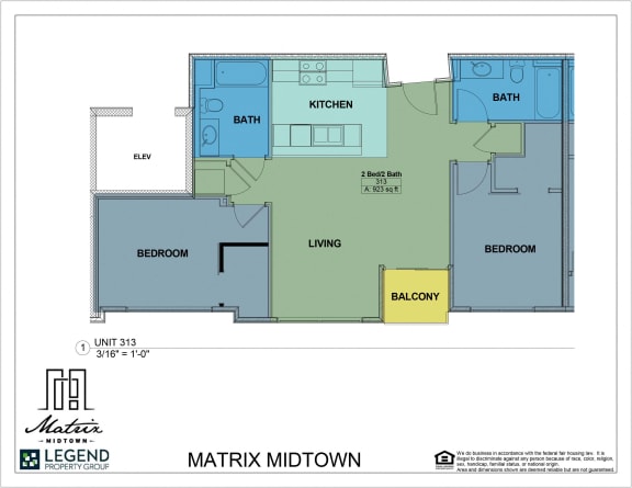 Floor Plan  Matrix Midtown Unit 313