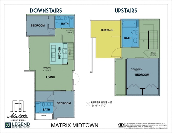 Floor Plan  Matrix Midtown Unit 407