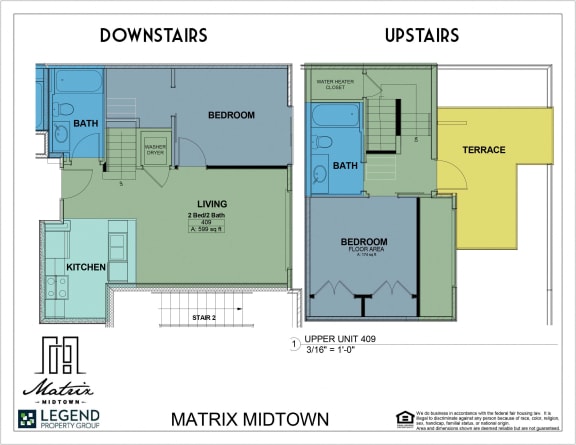 Floor Plan  Matrix Midtown Unit 409