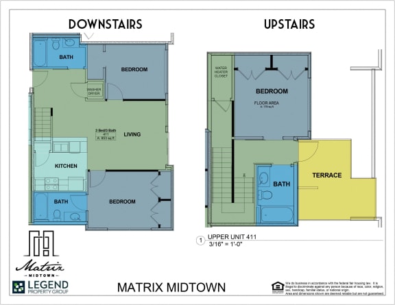 Floor Plan  Matrix Midtown Unit 411