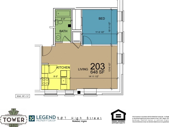 Floor Plan  Tower 507 - Unit 203