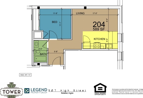 Floor Plan  Tower 507 - Unit 204