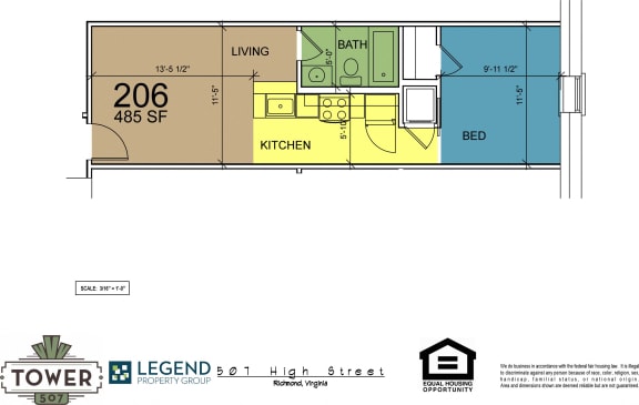 Floor Plan  Tower 507 - Unit 206