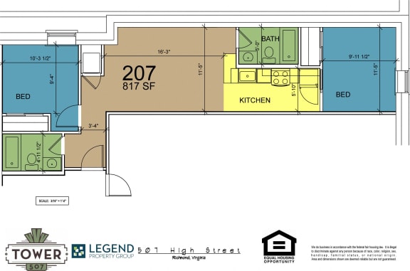 Floor Plan  Tower 507 - Unit 207