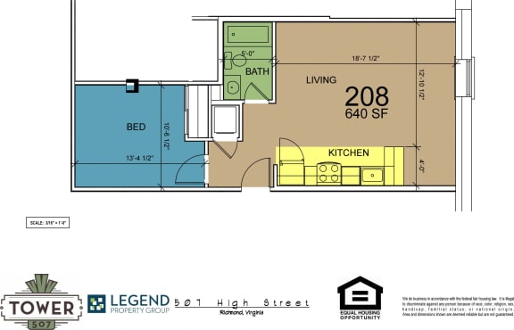Floor Plan  Tower 507 - Unit 208