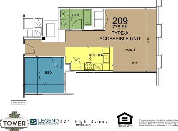 Floor Plan  Tower 507 - Unit 209