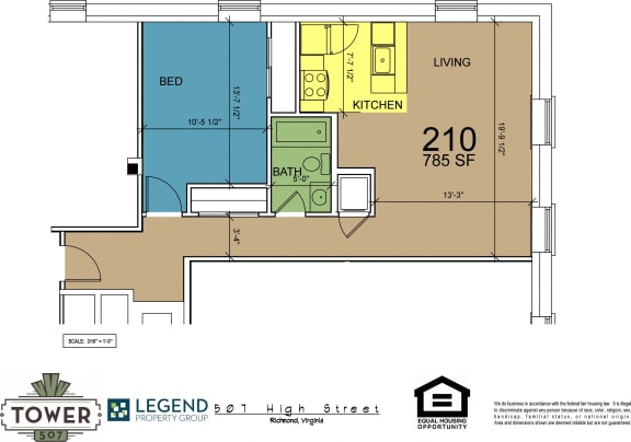 Floor Plan  Tower 507 - Unit 210