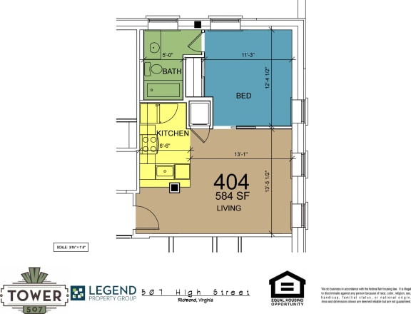 Floor Plan  Tower 507 - Unit 404