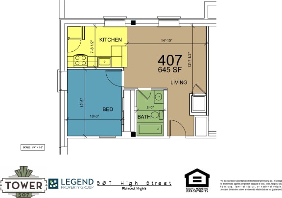 Floor Plan  Tower 507 - Unit 407