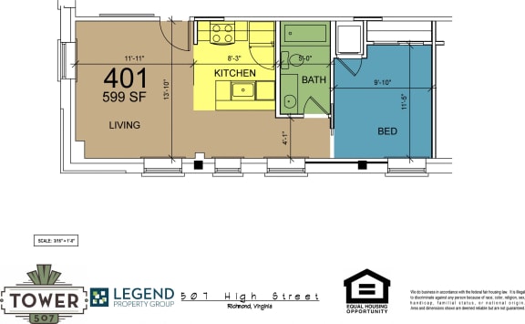 Floor Plan  Tower 507 - Unit 401