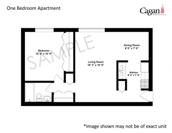Floor Plan  One Bedroom
