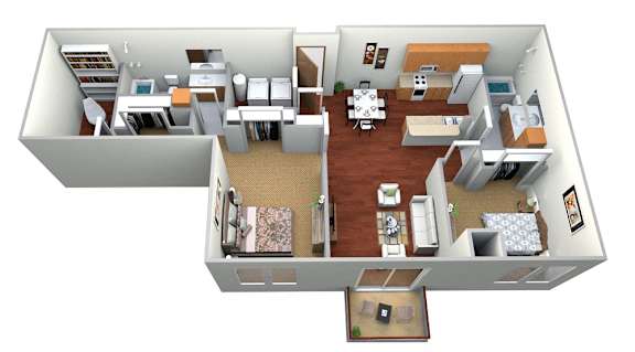 Floor Plan  2 Bedroom Floor Plan at Latitude 46, West Fargo, North Dakota