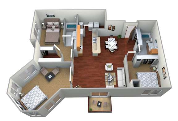 Floor Plan  3 Bedroom 2 bathroom Floor Plan at Latitude 46, North Dakota