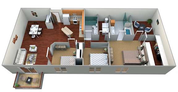 Floor Plan  3 Bedroom 2 bath Floor Plan at Latitude 46, West Fargo