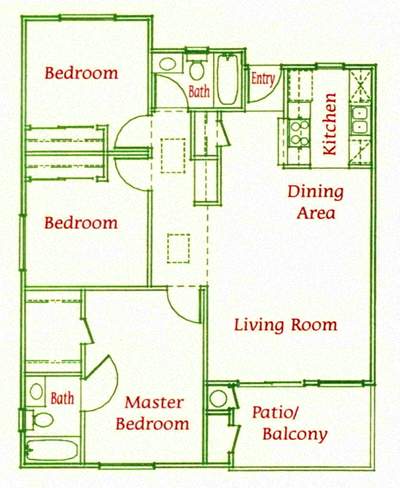 Floor Plan  3Bed/2Bath