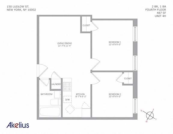 Floor Plan  2 Bedroom