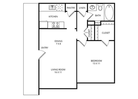 Floor Plan  at Forest Gardens, Texas, 75243