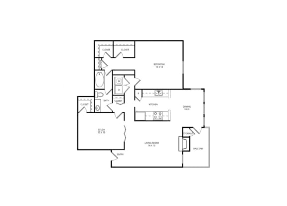 Floor Plan  at Country Square, Carrollton, TX, 75006