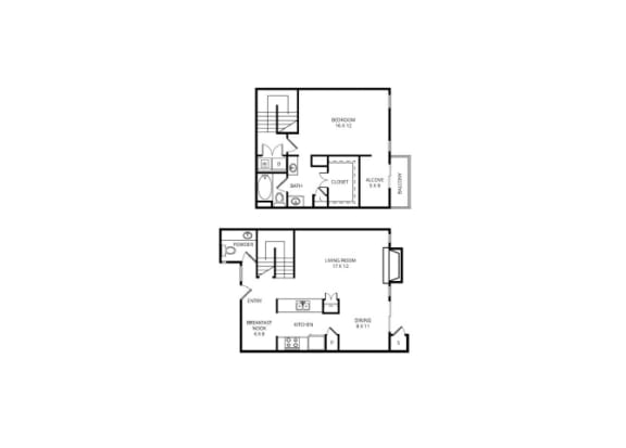 Floor Plan  at Country Square, Texas, 75006