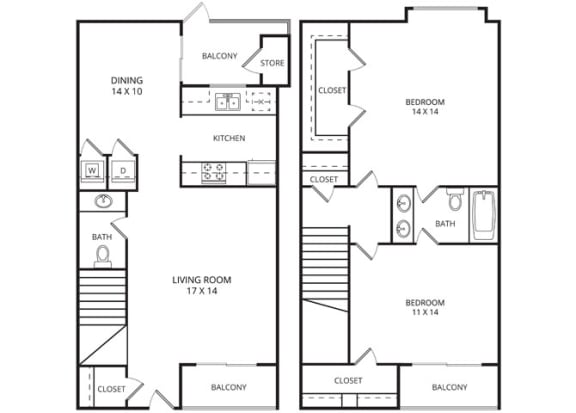 Floor Plan  Daisy Floor Plan at Garden Gate, Irving