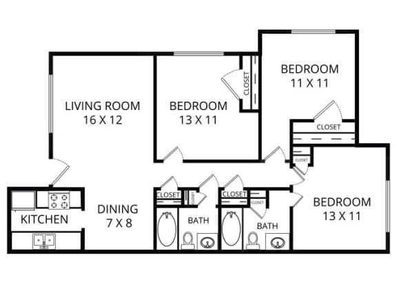 Floor Plan  Magnolia Floor Plan at Garden Park, Irving, TX