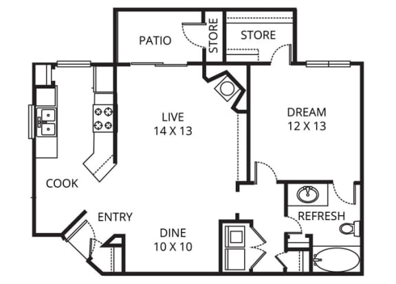 Floor Plan  The Rembrandt Floor Plan at Prestonwood Hills, Texas, 75093