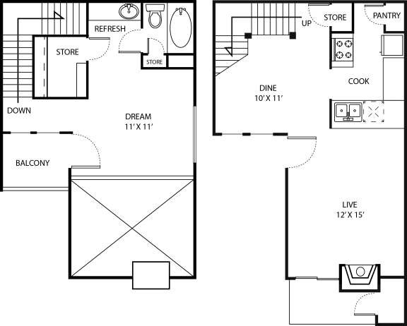 Floor Plan  Chateau Floor Plan at Walnut Hill, San Antonio, Texas