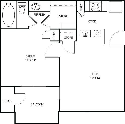 Floor Plan  Lamplighter Floor Plan at Walnut Hill, Texas, 78229