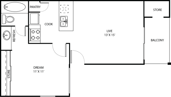 Floor Plan  Manor Floor Plan at Walnut Hill, San Antonio, TX, 78229