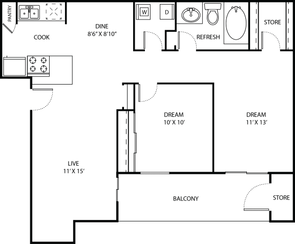 Floor Plan  Squire Floor Plan at Walnut Hill, San Antonio