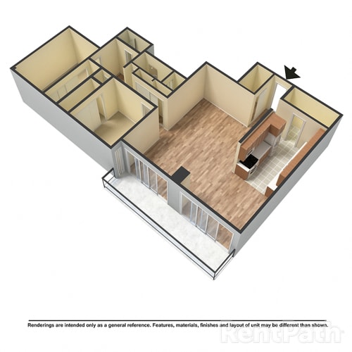 Floor Plan  2 Bed 2 Bath