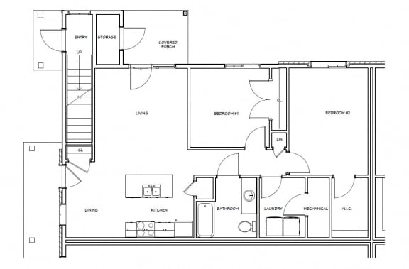 Floor Plan  Two Bedroom