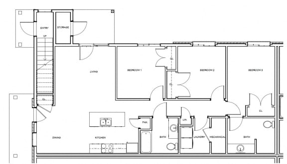 Floor Plan  Three Bedroom