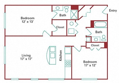 Floor Plan  *Phase Two* 2 Bedroom Apartment