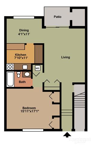 Floor Plan  1 Bedroom