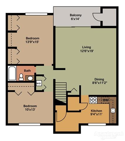 Floor Plan  2 Bedroom