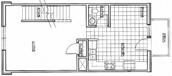 Floor Plan  2 bedroom townhome