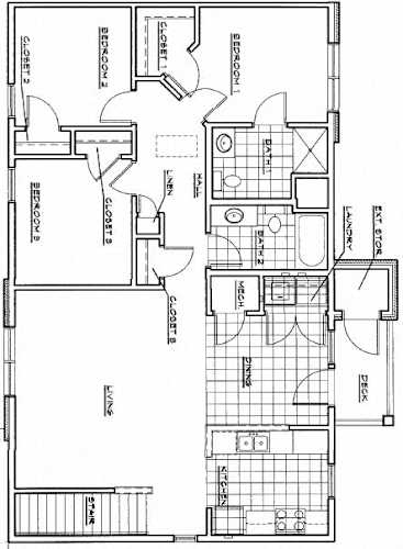 Floor Plan  3 bedroom flat