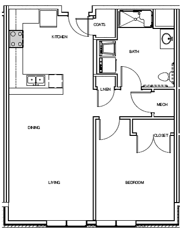 Floor Plan  1bed
