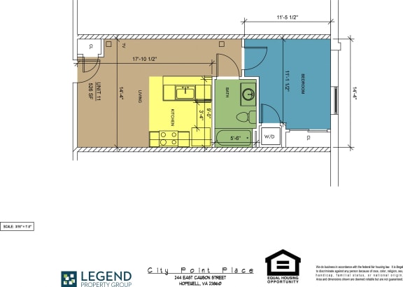 Floor Plan  Floorplan City Point Place Unit 11