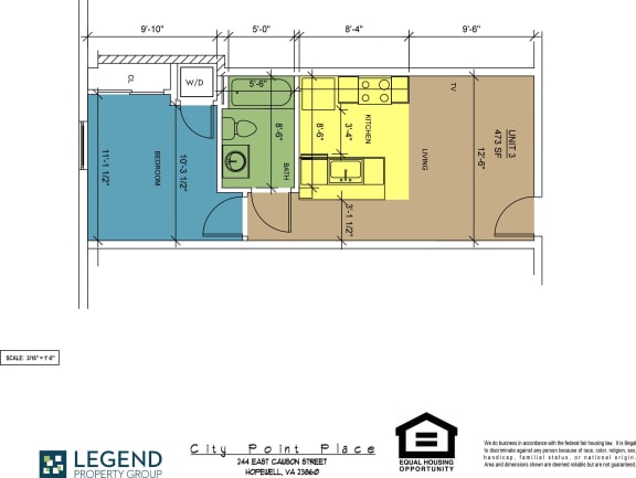 Floor Plan  Floorplan City Point Place Unit 3